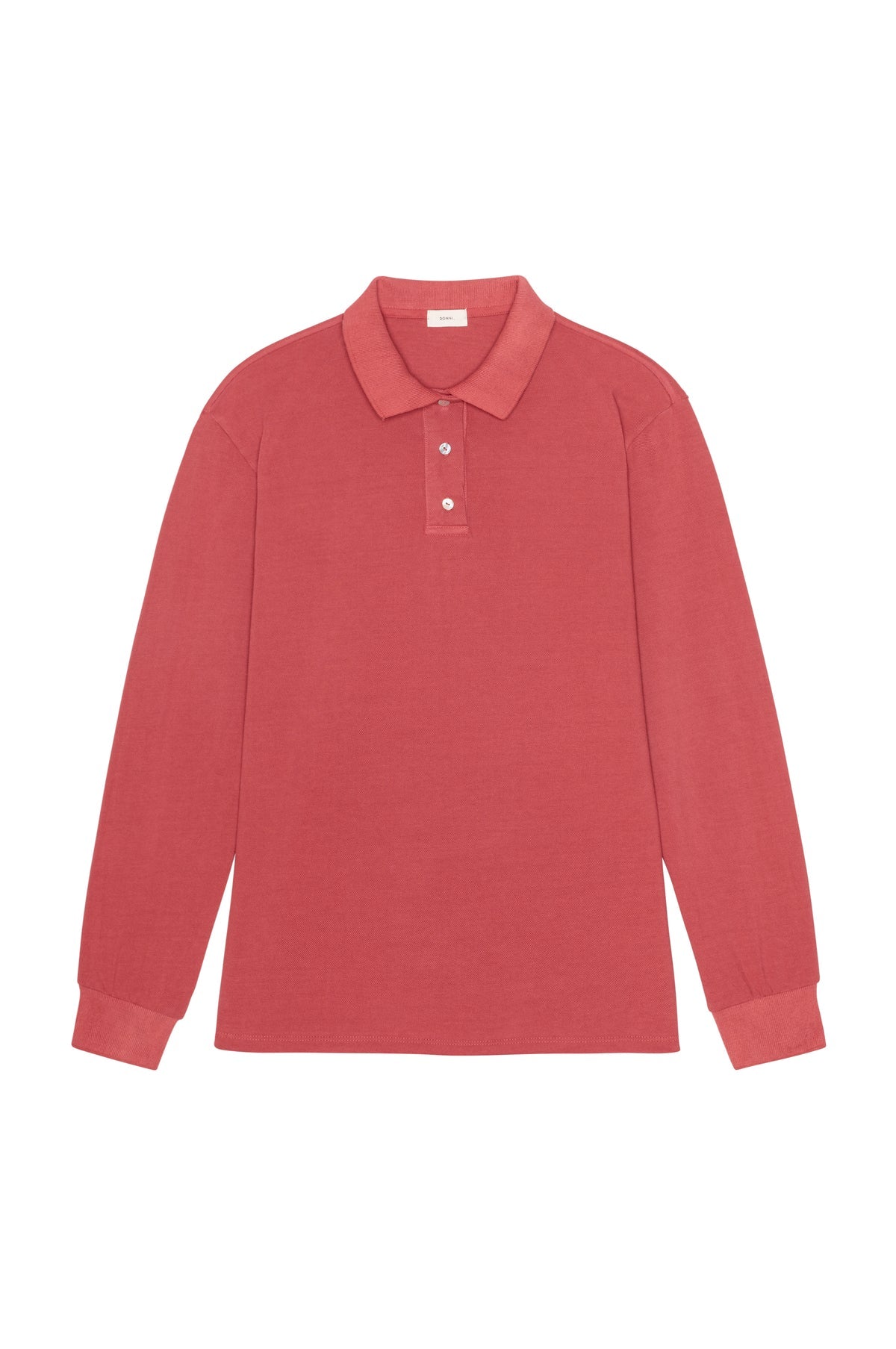 Pique Longsleeve Polo, Raspberry