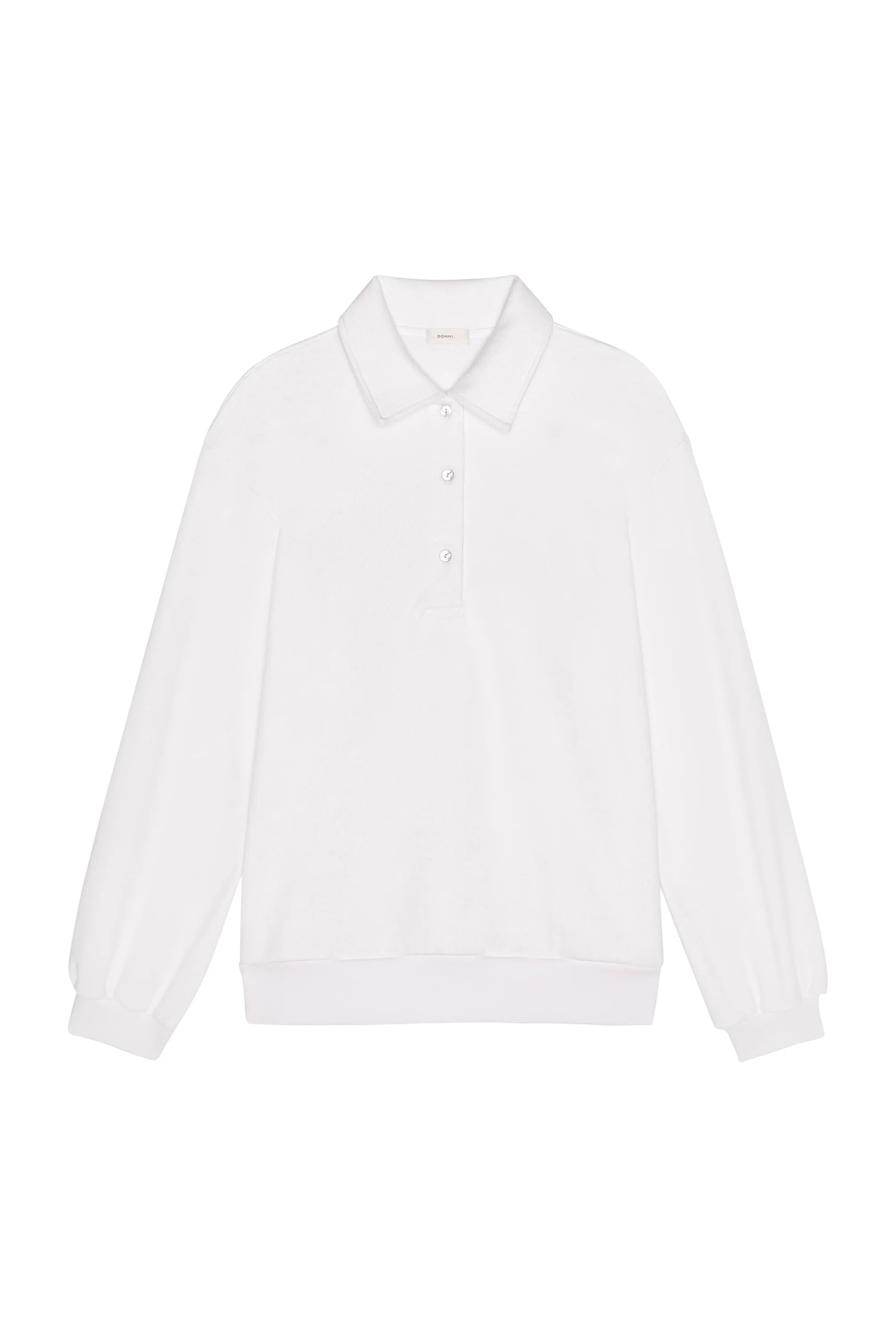 Eco-Terry Polo Sweatshirt, Powder