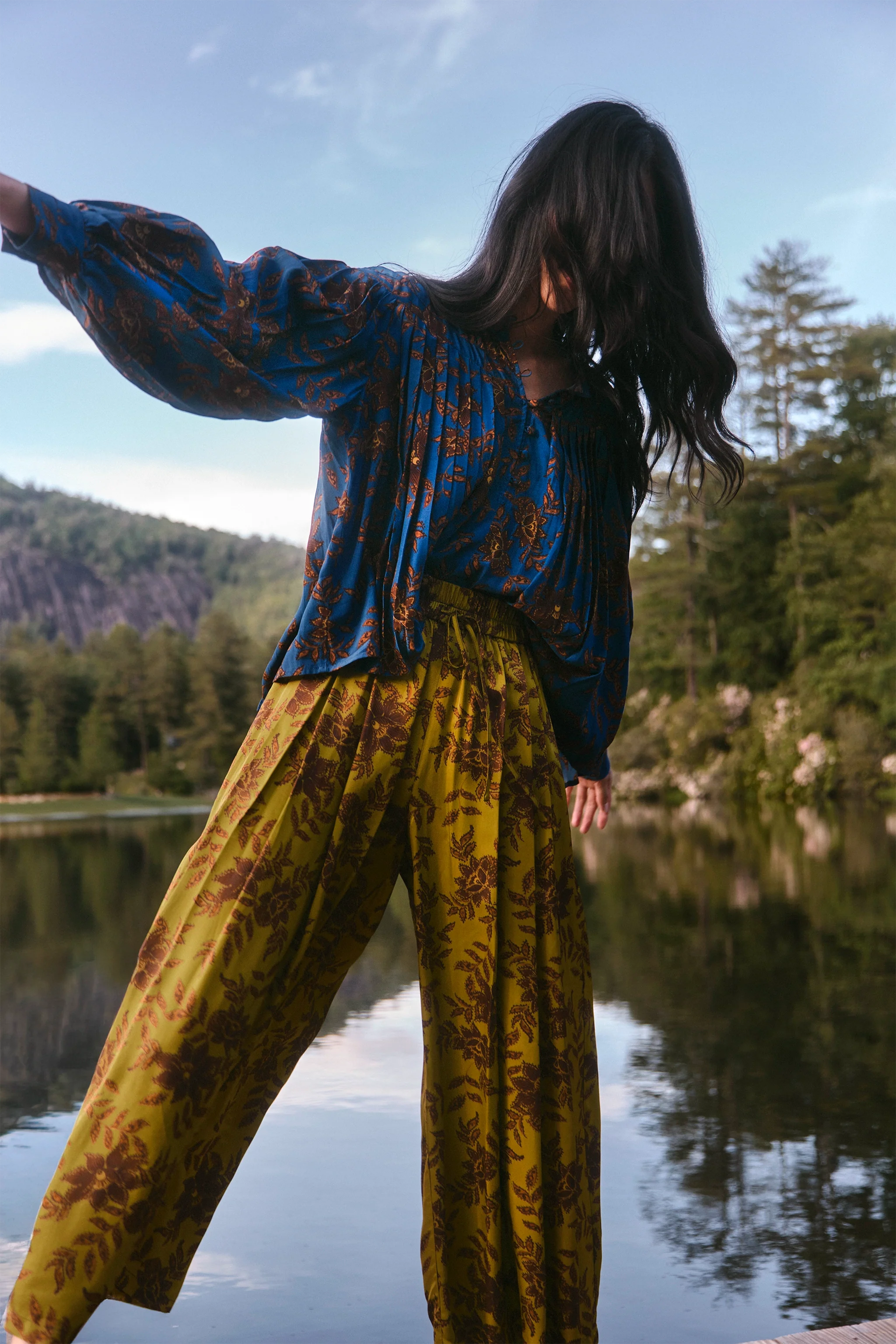 Tilda Top, Wild Vine Blue