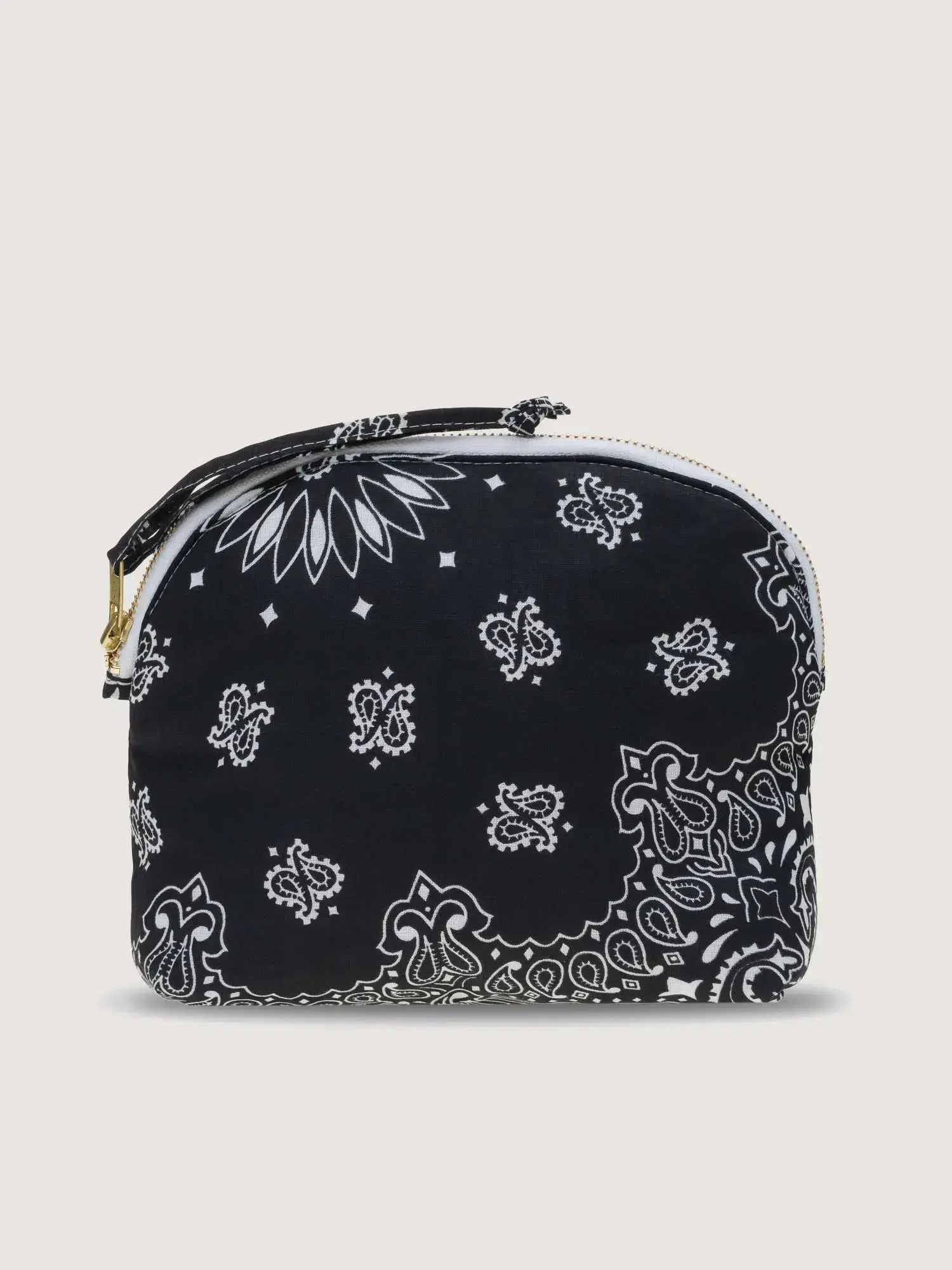 Small HAPPY FACE Toiletry Bag, All Black