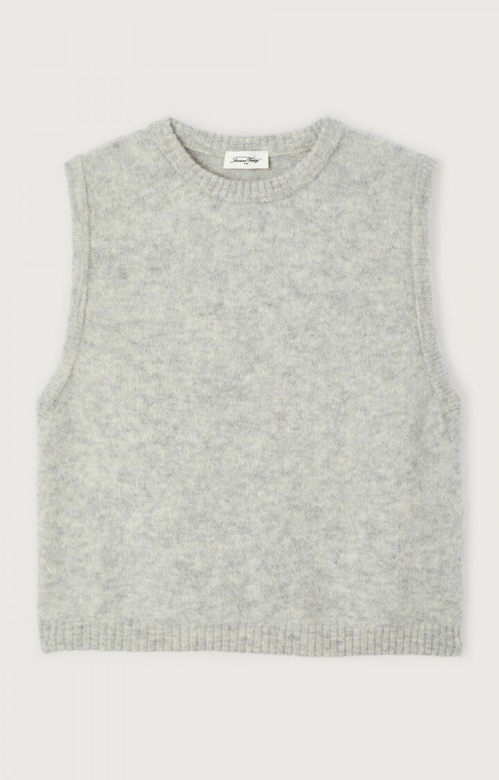 Vitow Sleeveless Pullover, Melange Light Grey