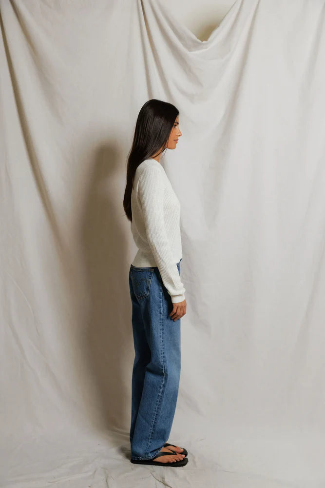 ada cardigan, white