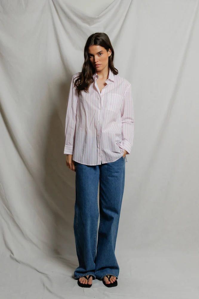 avalon stripe shirt, ultraviolet