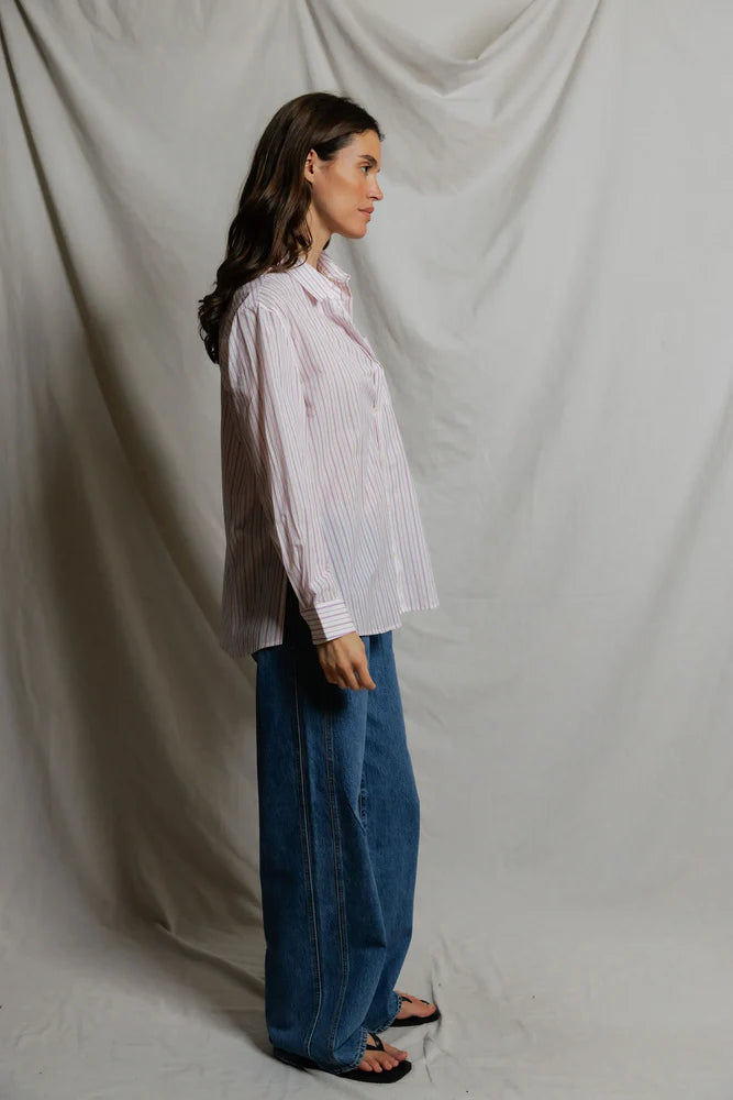 avalon stripe shirt, ultraviolet