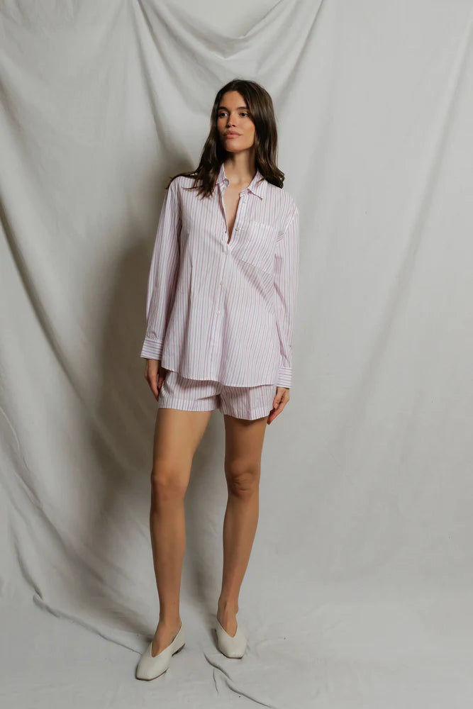 avalon stripe shirt, ultraviolet