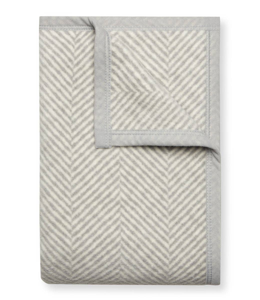 Herringbone Light Grey Blanket