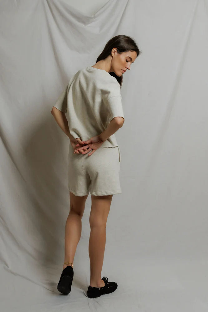 bari sweat short, oatmeal