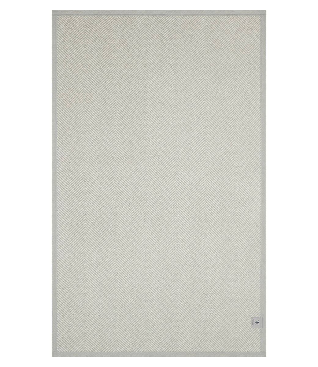 Herringbone Light Grey Blanket