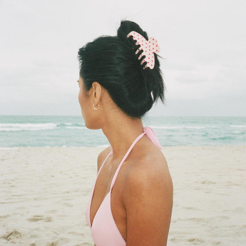 Big Effing Clip in Blush Polka Dot