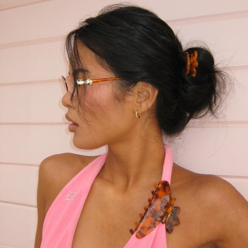 Big Effing Clip in Tortoise Hibiscus