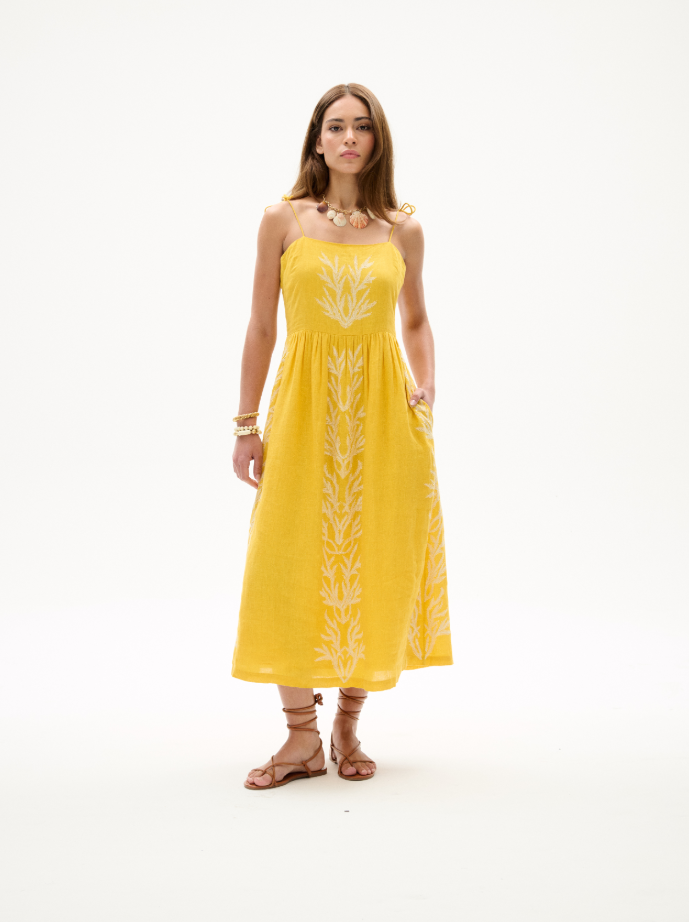 Allegra Dress, Yellow