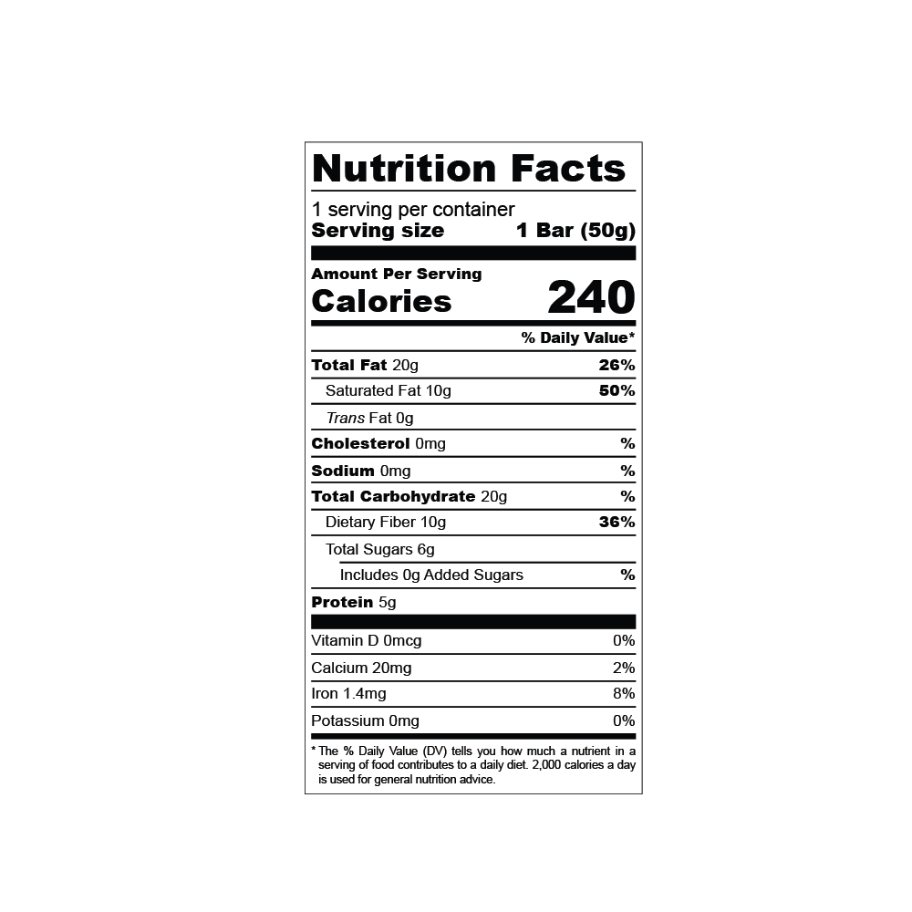 Date-Sweetened Chocolate, Hazelnut