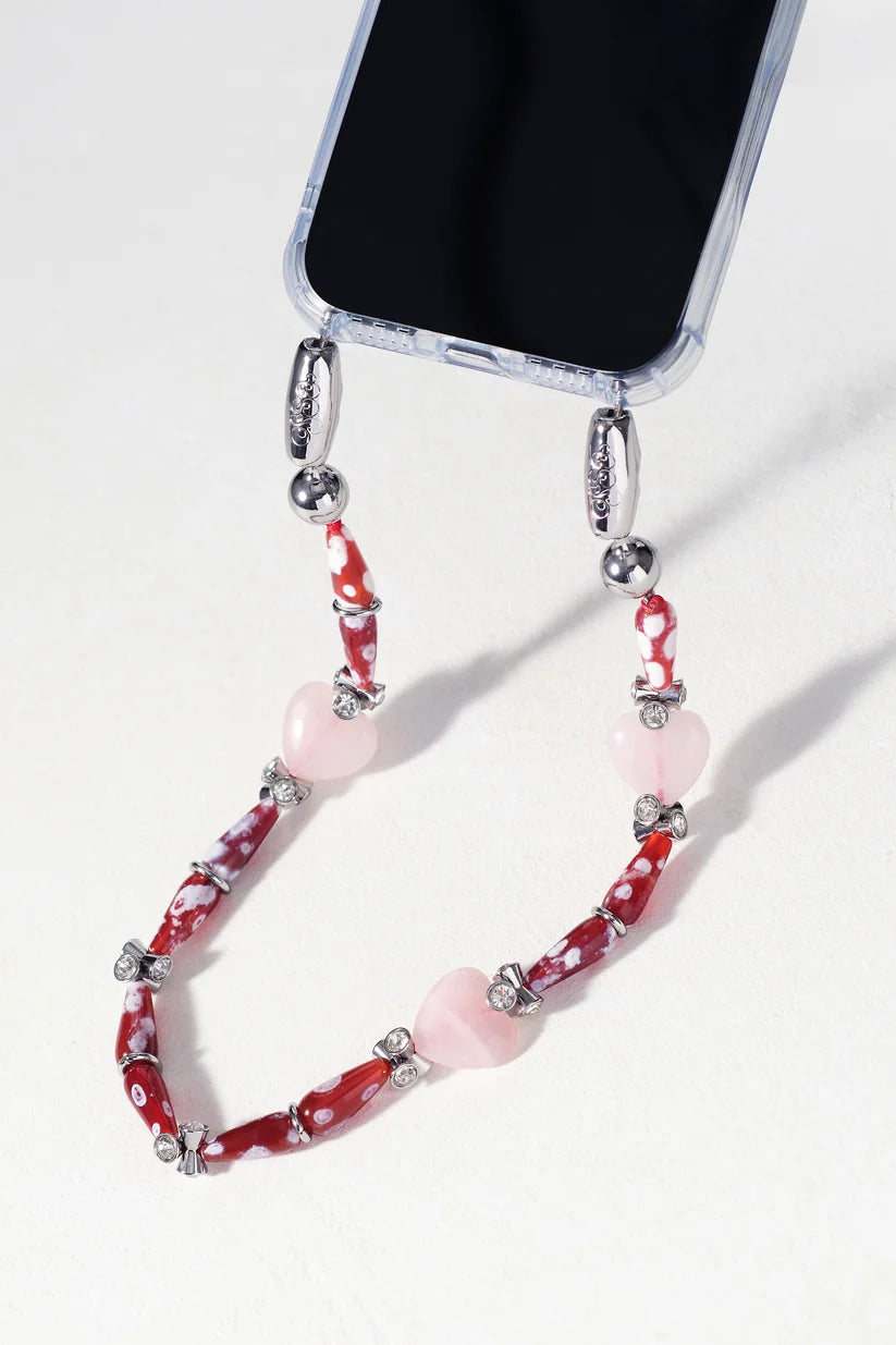 Love Bomb Wristlet, Pink & Red