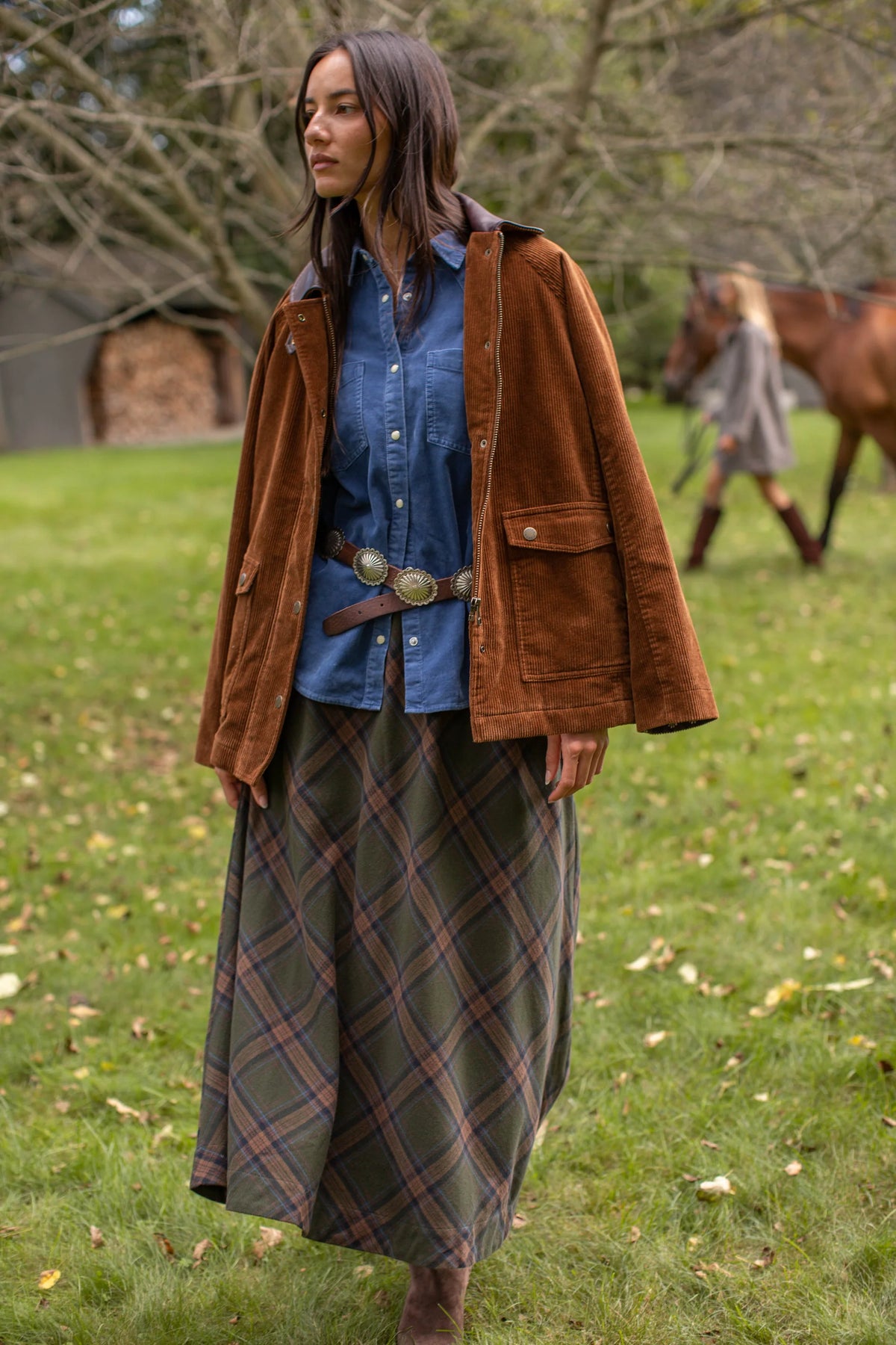 Charlotte Skirt, Hunter Plaid