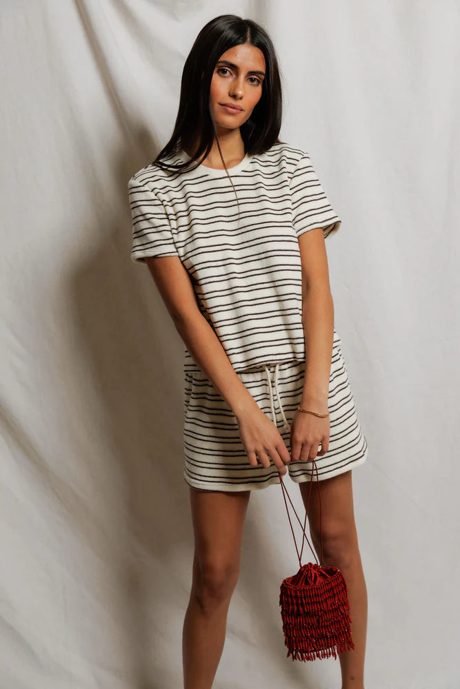 eve tee, chocolate stripe