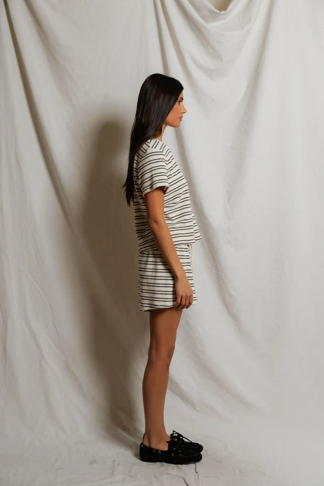 eve tee, chocolate stripe