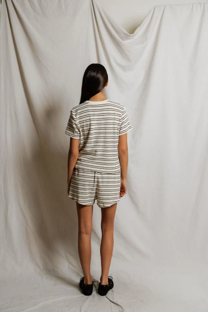 eve tee, chocolate stripe