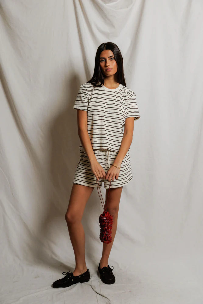 eve tee, chocolate stripe