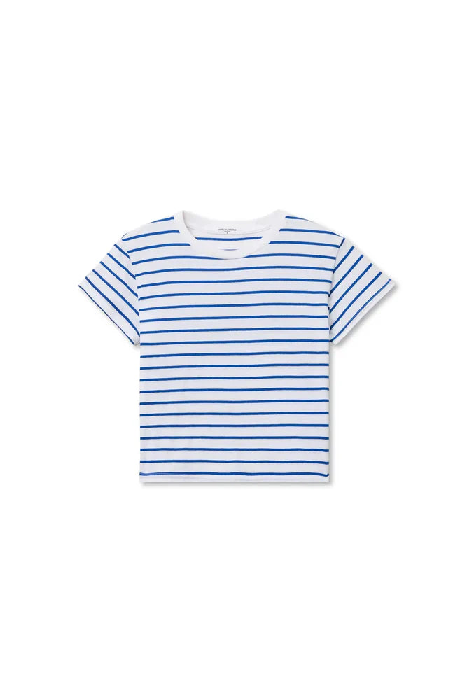 everett tee, cobalt stripe