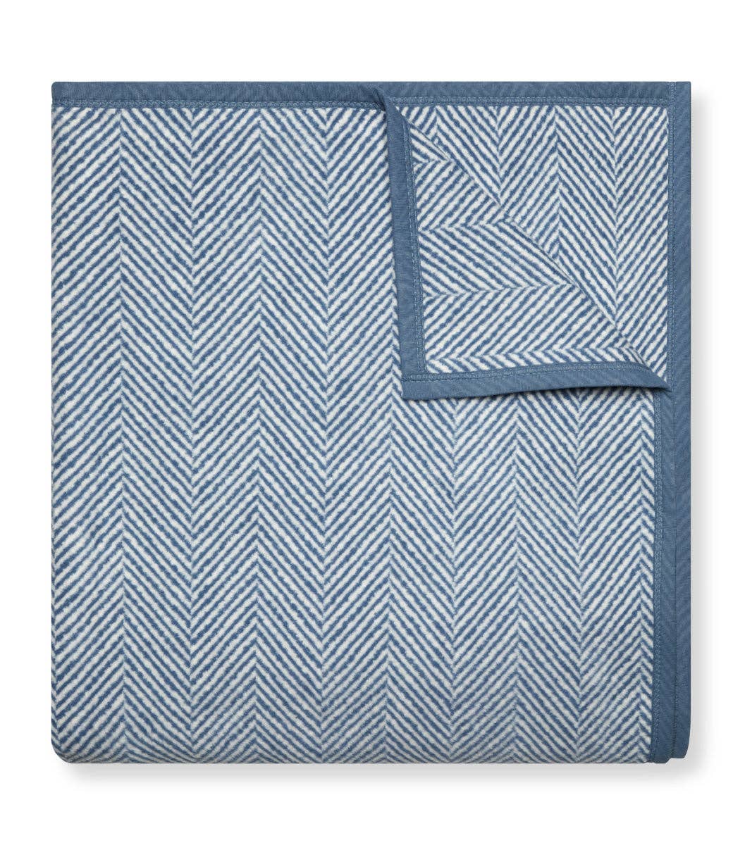 Herringbone Cornflower Blanket