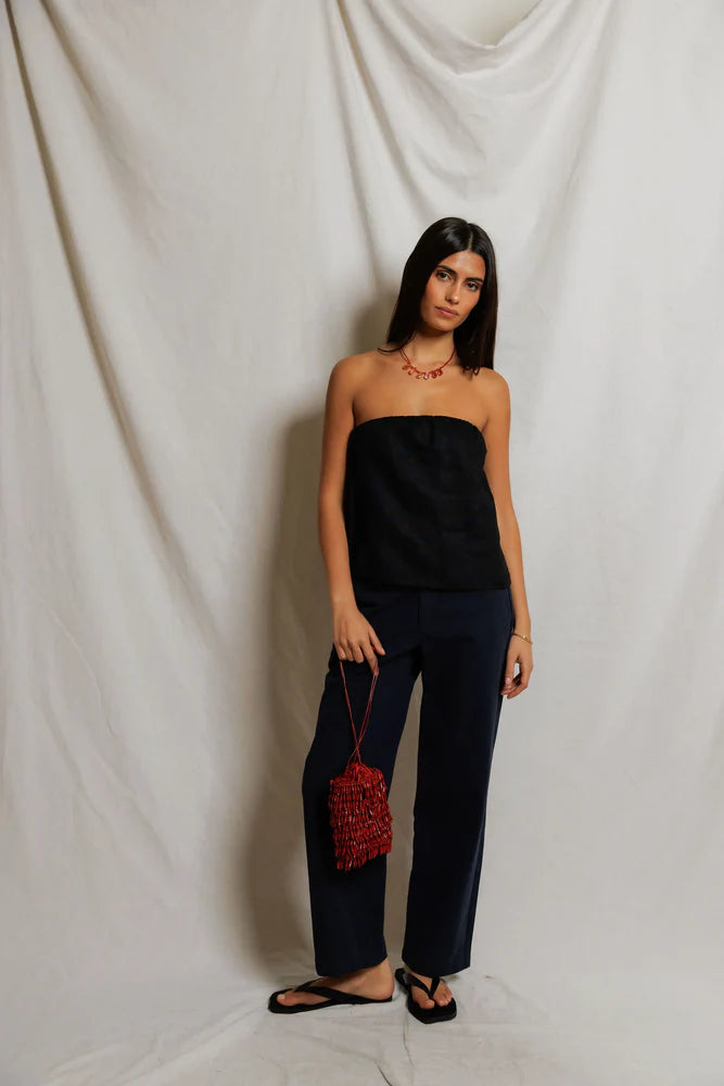 gianna tube top, true black