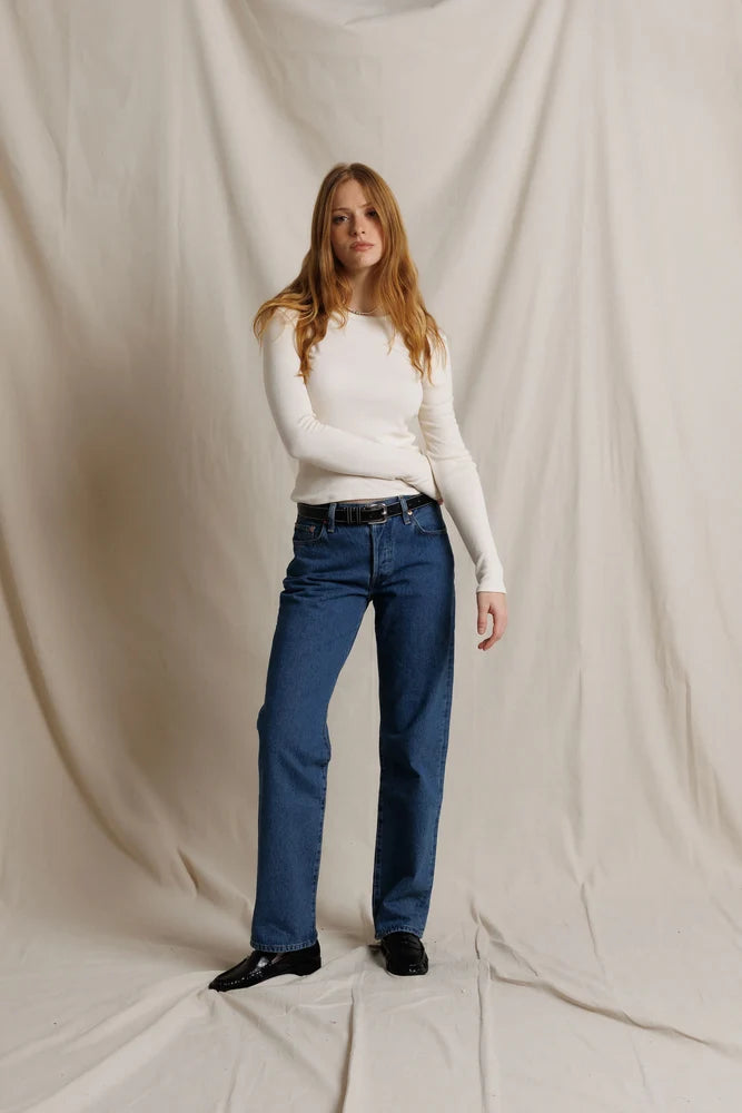 ivanna rib long sleeve, natural