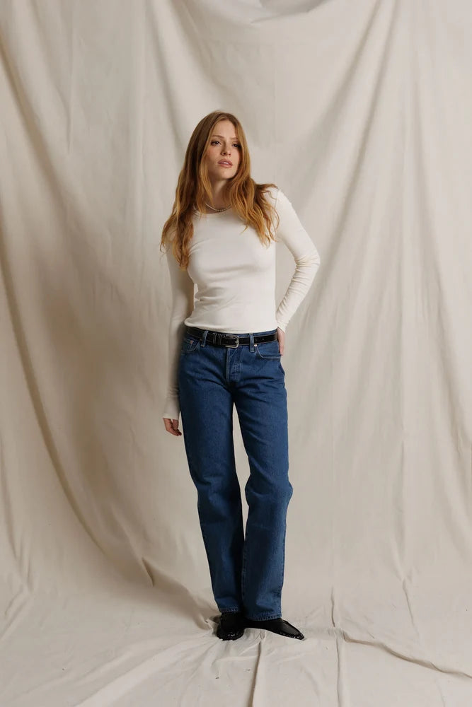 ivanna rib long sleeve, natural