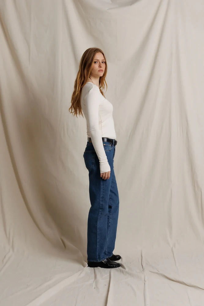 ivanna rib long sleeve, natural