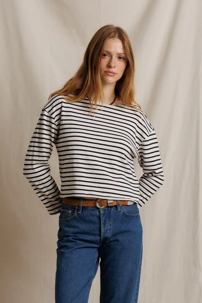 jenna long sleeve, black stripe
