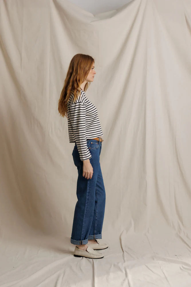jenna long sleeve, black stripe