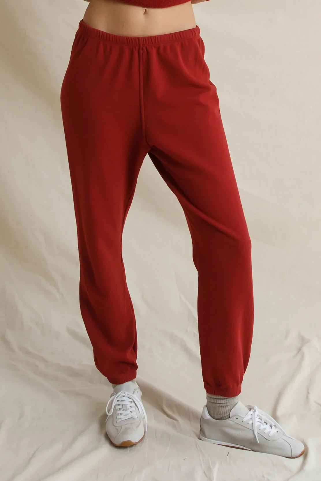 johnny sweatpant, ruby red