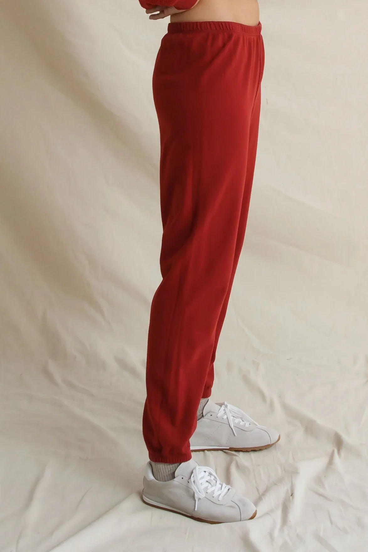 johnny sweatpant, ruby red
