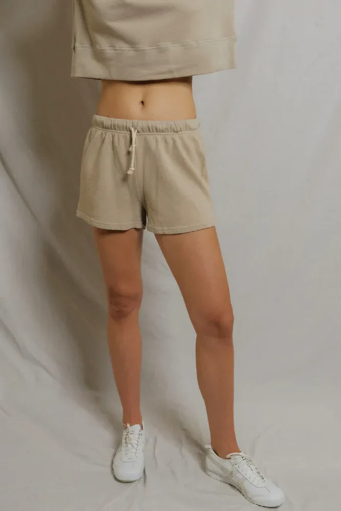 layla sweat short, driftwood