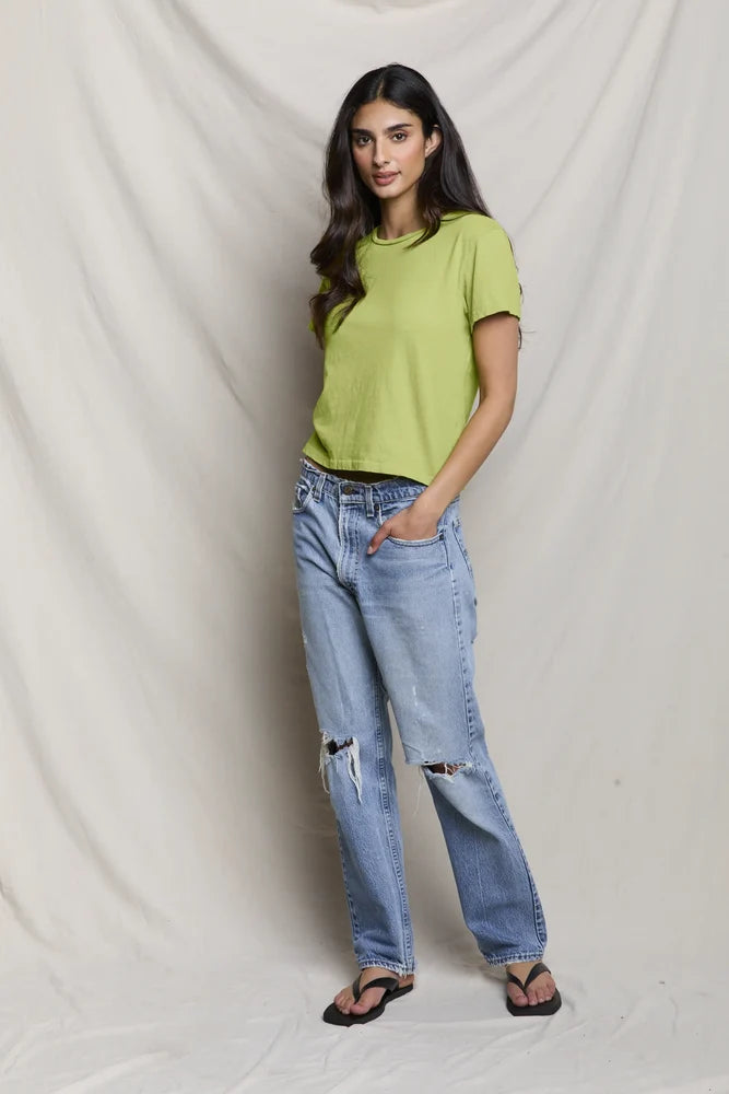 lisa tee, chartreuse