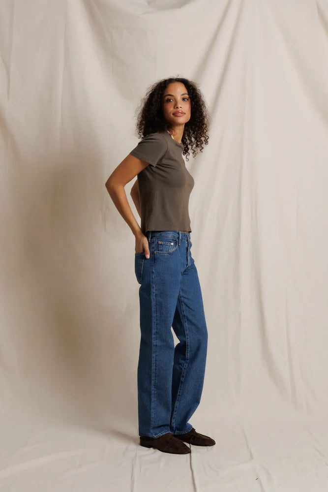 lisa tee, dark olive