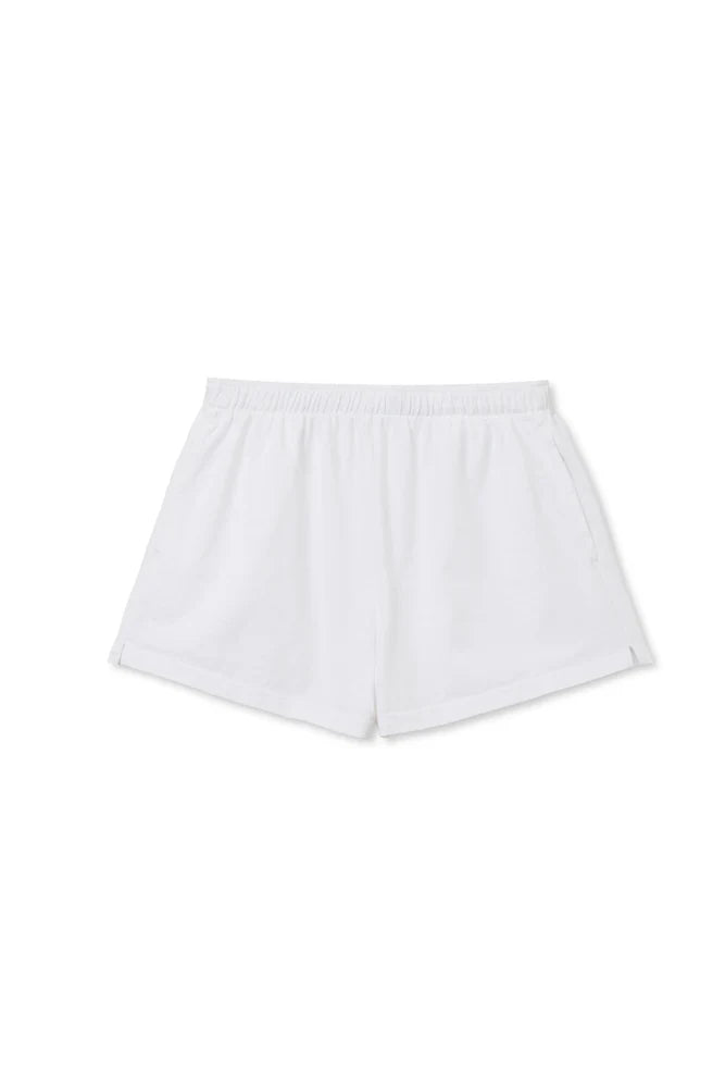 liz jersey short, white