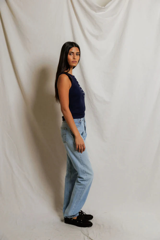 loretta tank, navy
