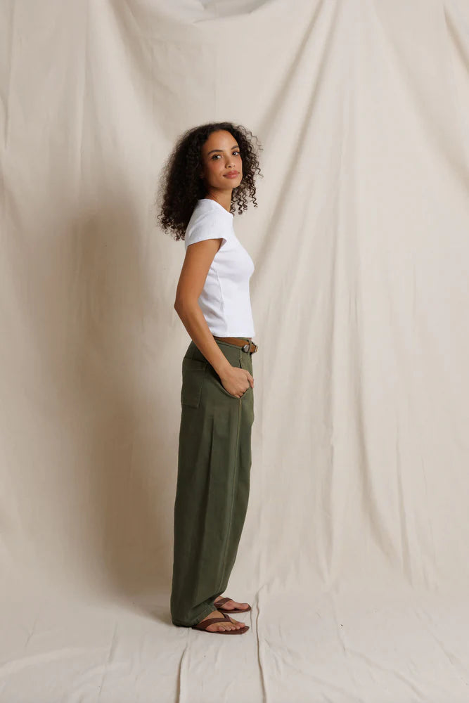 macy rib fitted tee, white