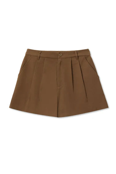 mei twill shorts, mocha