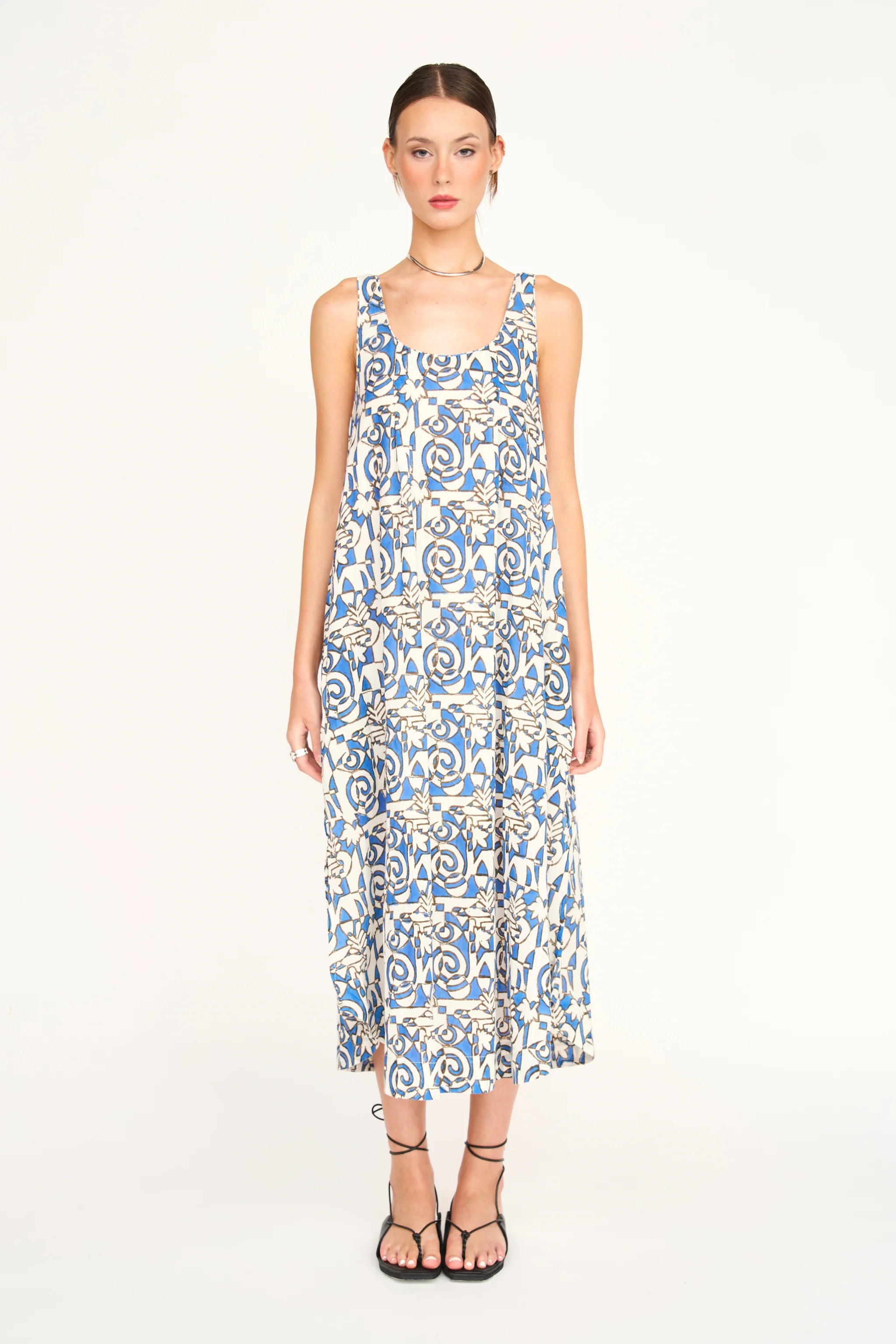 Cassis Dress, Blue Heka