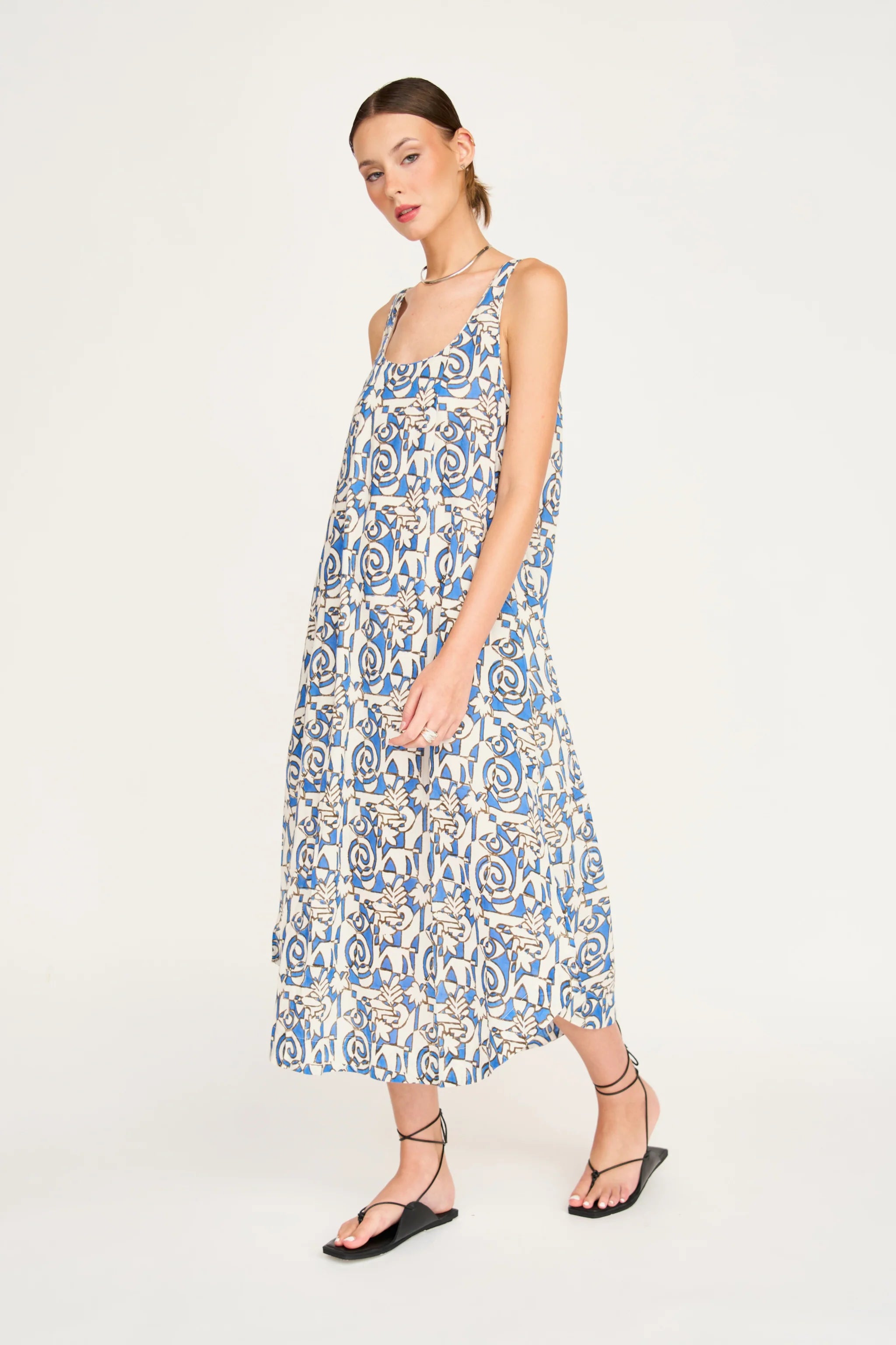 Cassis Dress, Blue Heka
