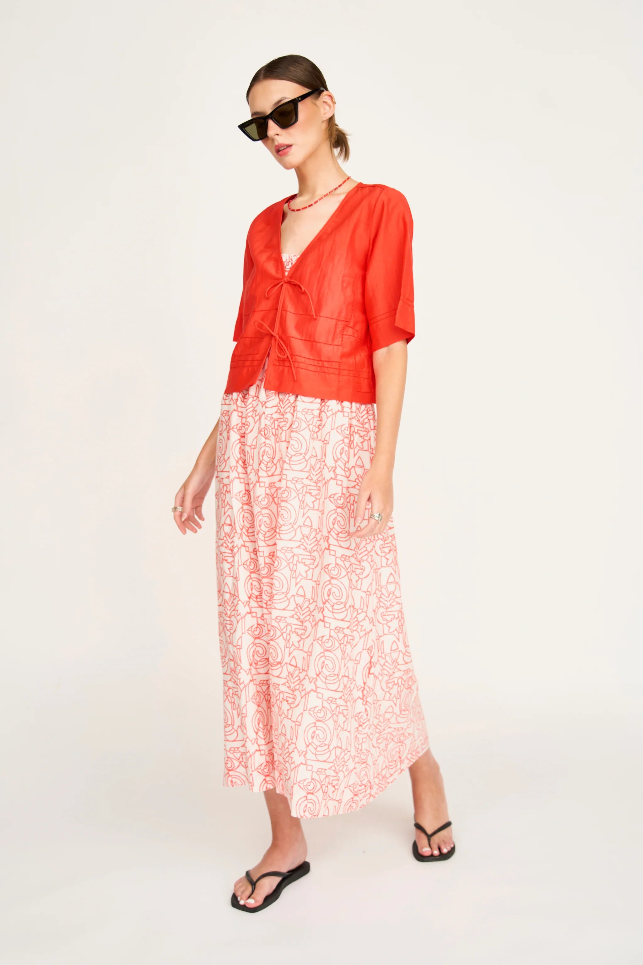 Seychelles Tie Top, Chili
