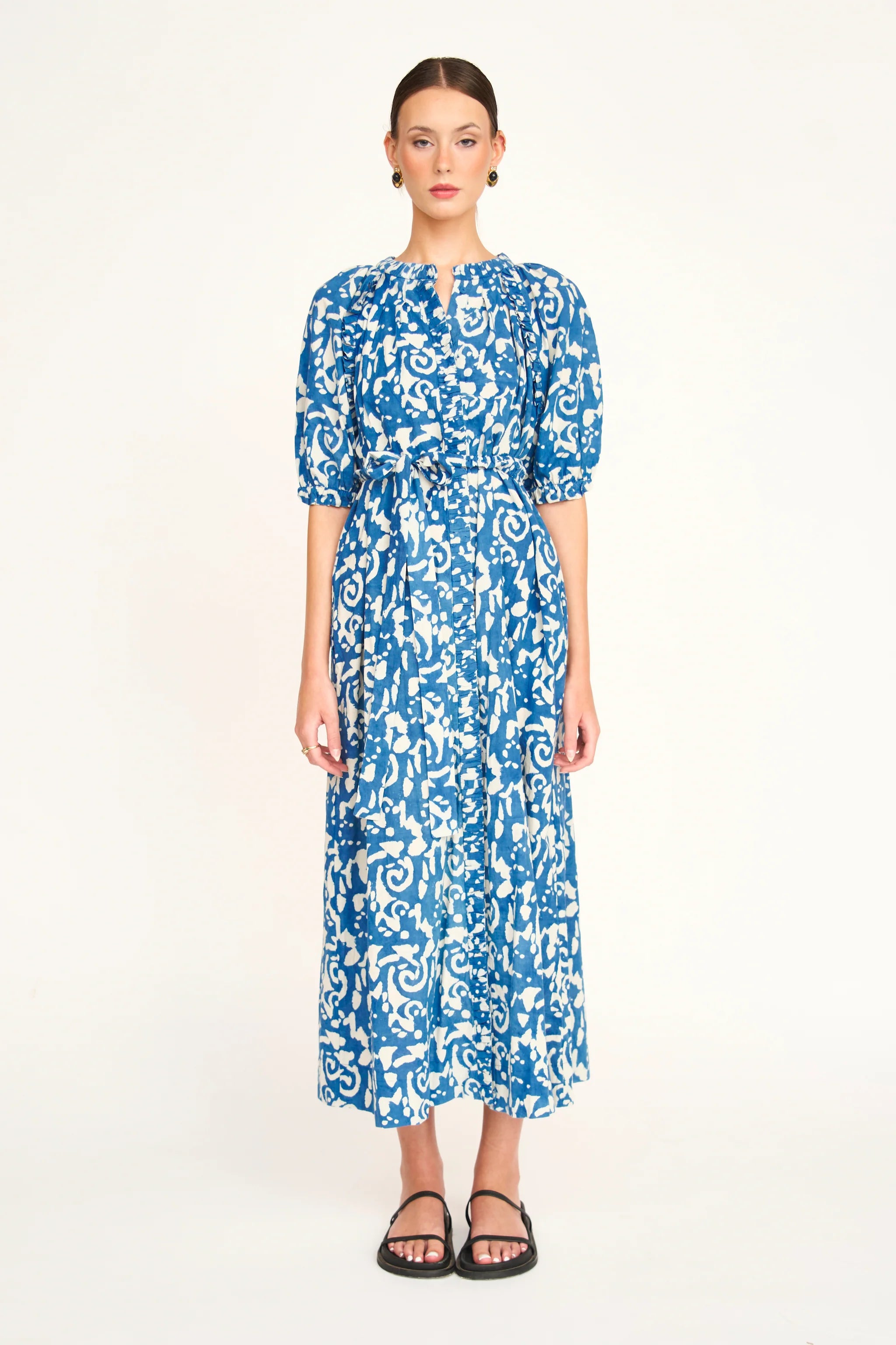 Somerset Dress, Indigo Heka