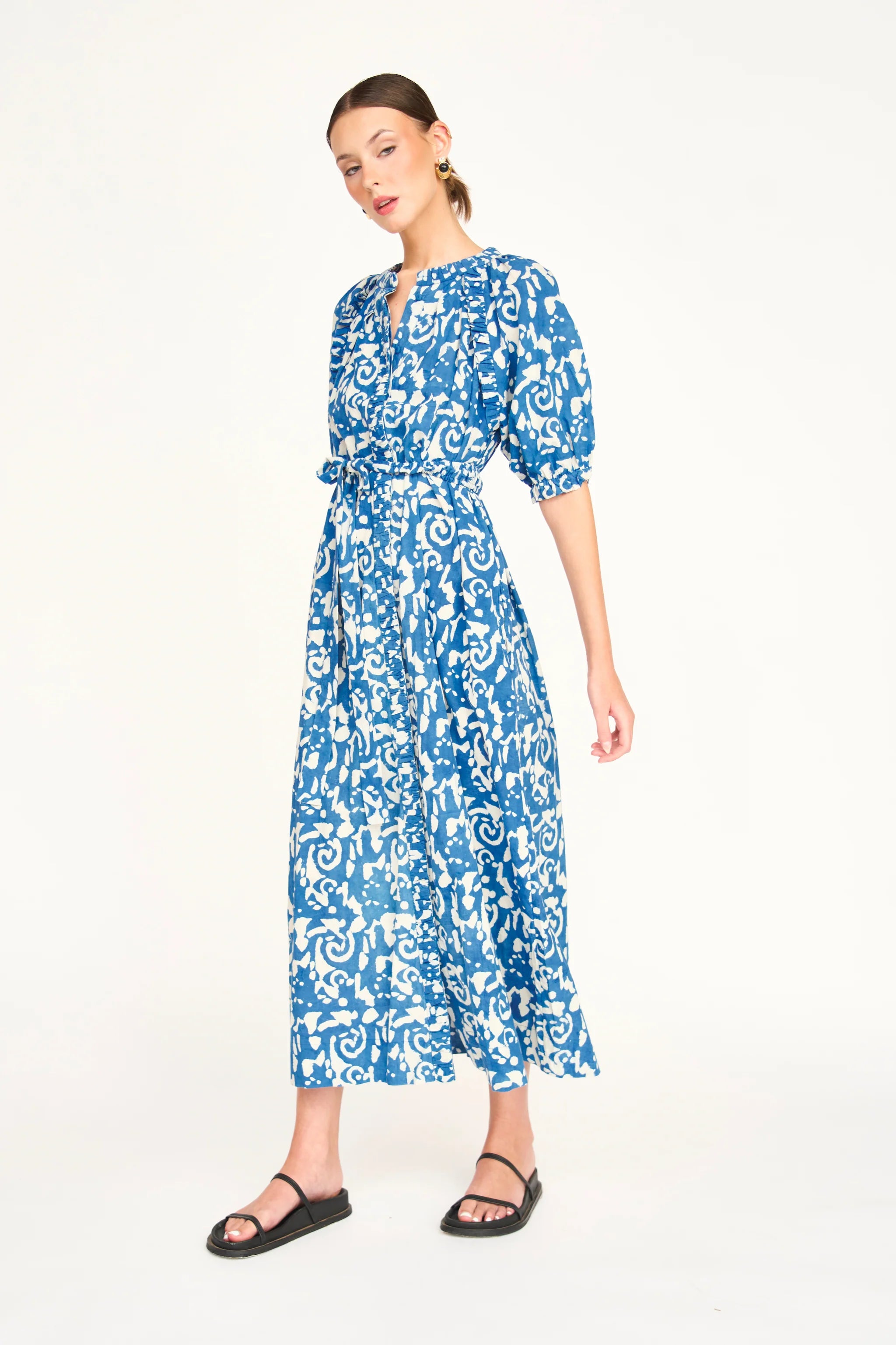 Somerset Dress, Indigo Heka