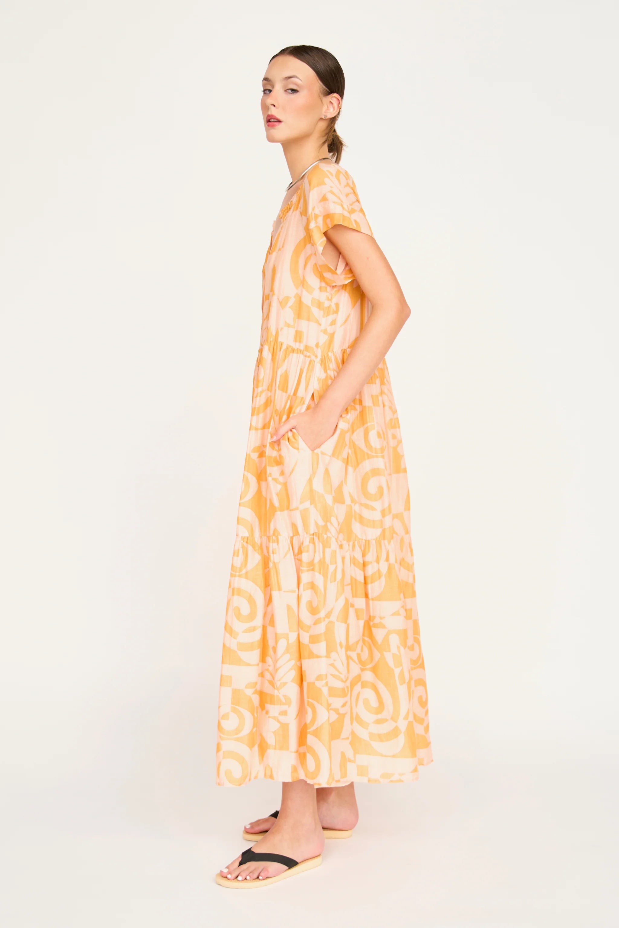 Vienna Maxi Dress, Orangesicle