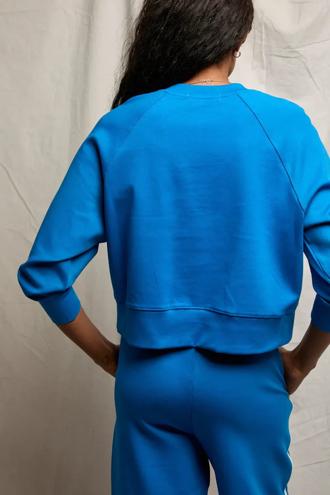 nell travel sweatshirt, cobalt