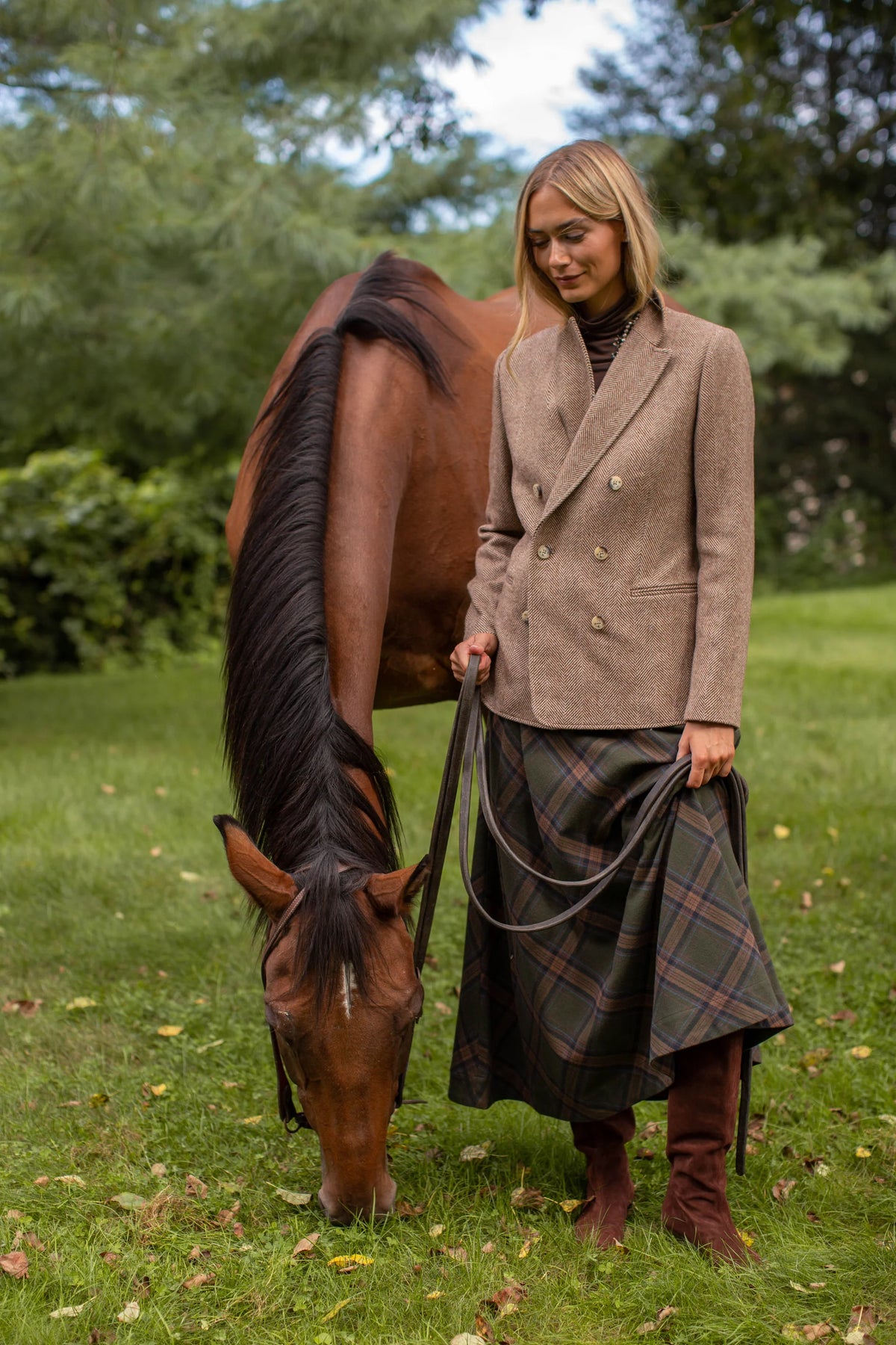 Charlotte Skirt, Hunter Plaid