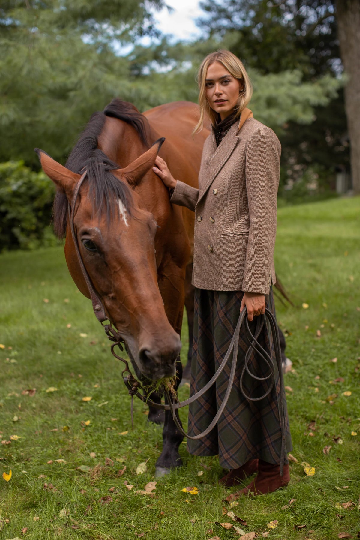 Charlotte Skirt, Hunter Plaid