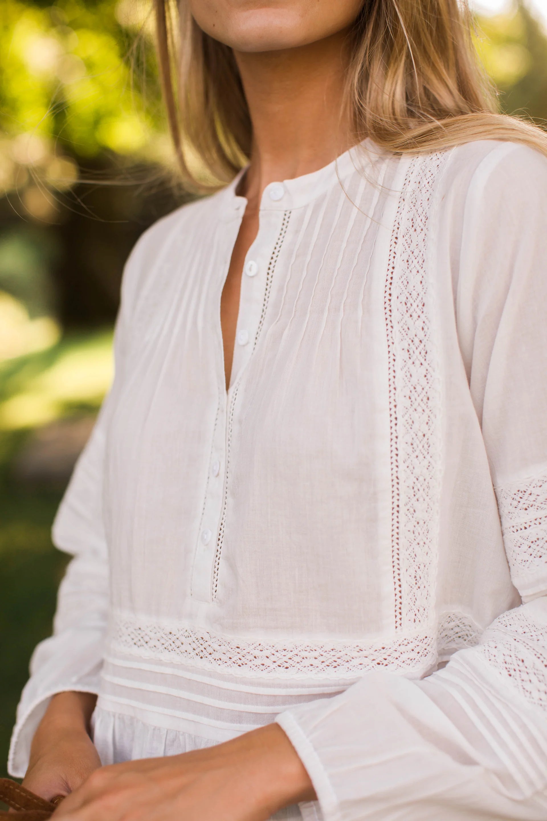 Avery Cotton Lace Top, Ivory