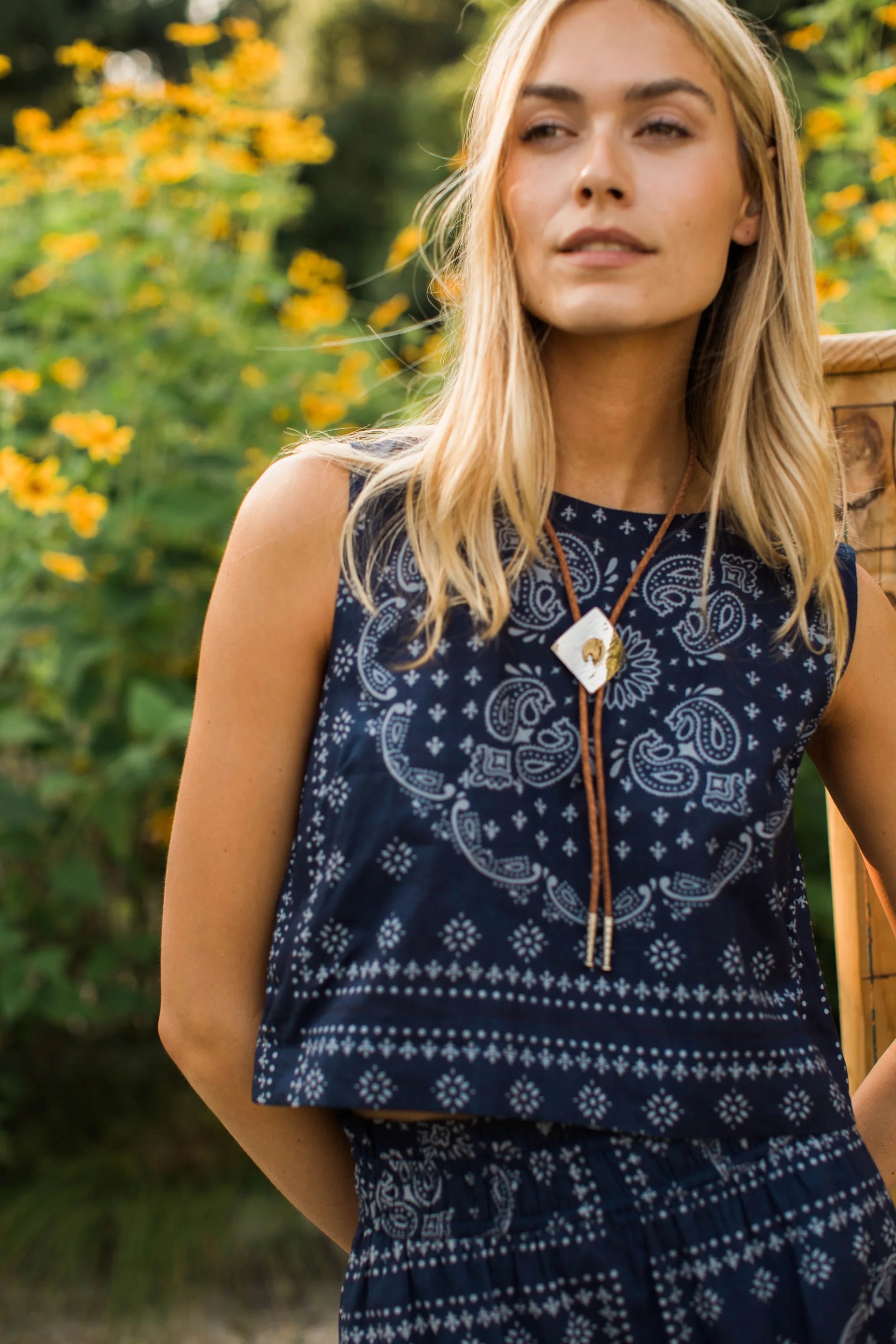Josie Tank, Navy Bandana